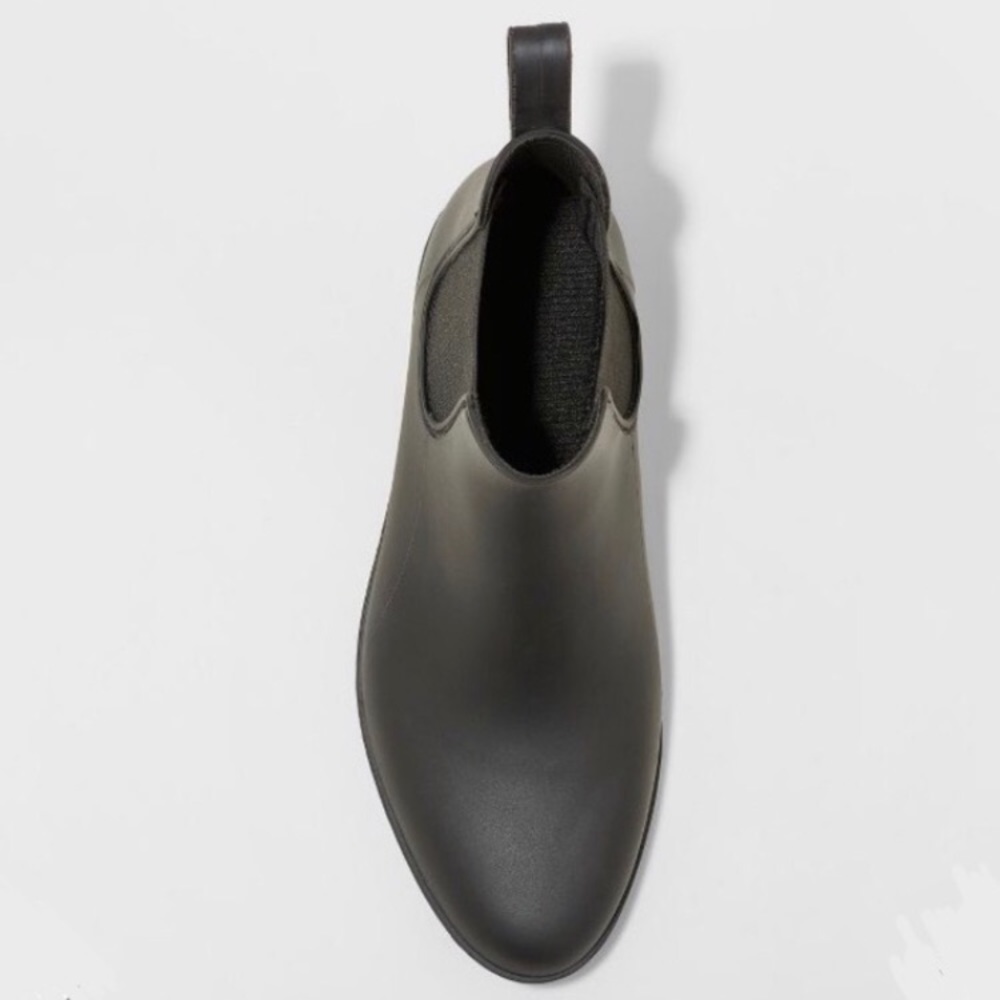 Women's A New Day Black Chelsea Rain Boots, NWT - Picture 3 of 5